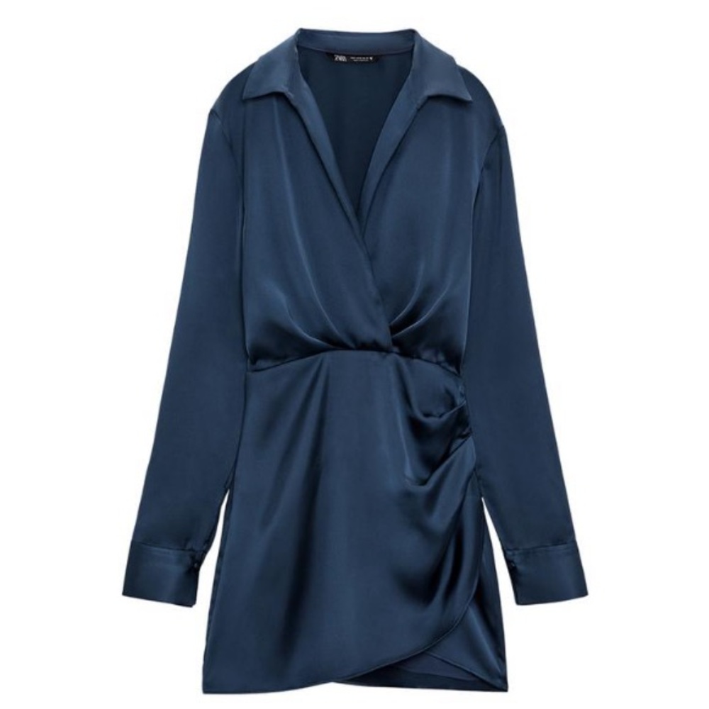 Zara Satin effect mini dress